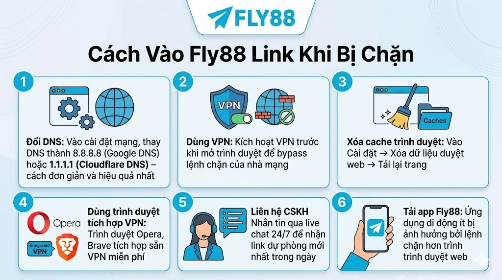 Cách Vào Fly88 Link Khi Bị Chặn